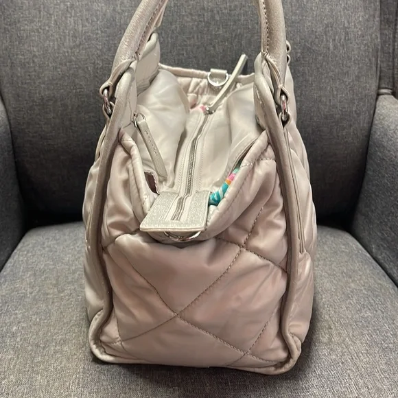 MZ Wallace Small Quilted Madison Shopper in Frost - Picture 10 of 15